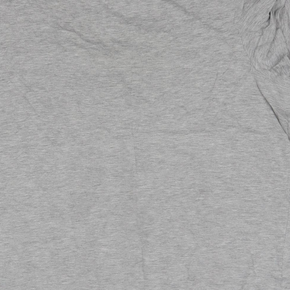 NEXT Womens Grey Solid Cotton Top Pyjama Top Size 16