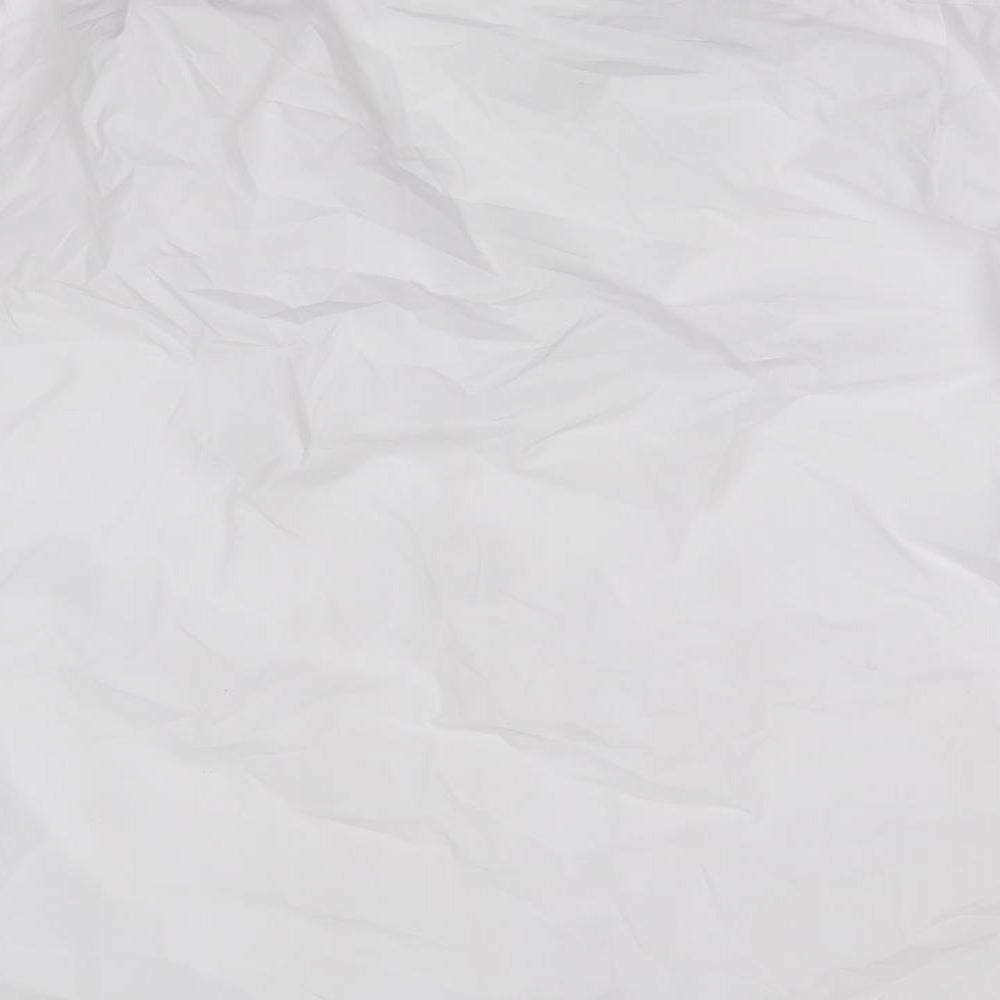 George Mens White  Polyester  Dress Shirt Size 18.5 Collared