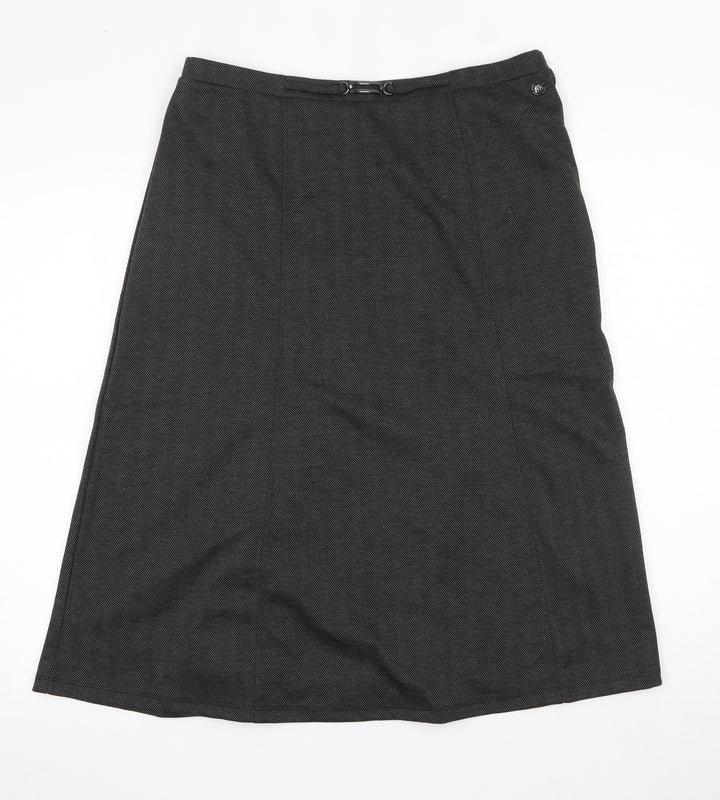 Tigi Womens Grey Polyester A-Line Skirt Size 14