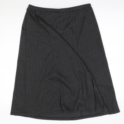 Tigi Womens Grey  Polyester A-Line Skirt Size 14