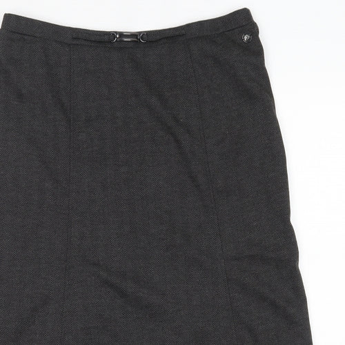Tigi Womens Grey  Polyester A-Line Skirt Size 14