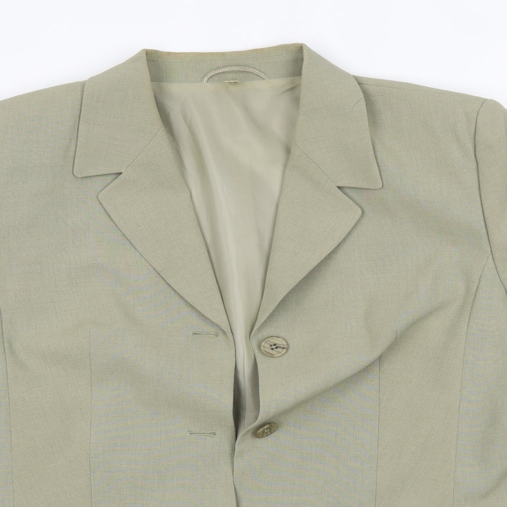 Preworn Womens Green   Overcoat Coat Size 14