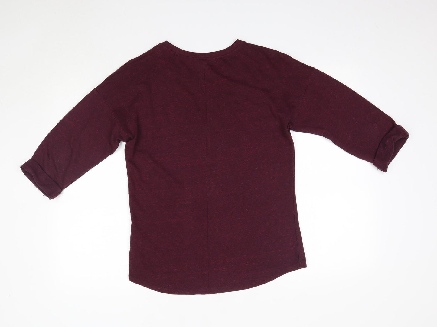 H&M Womens Purple  Polyester Basic Blouse Size XS Round Neck