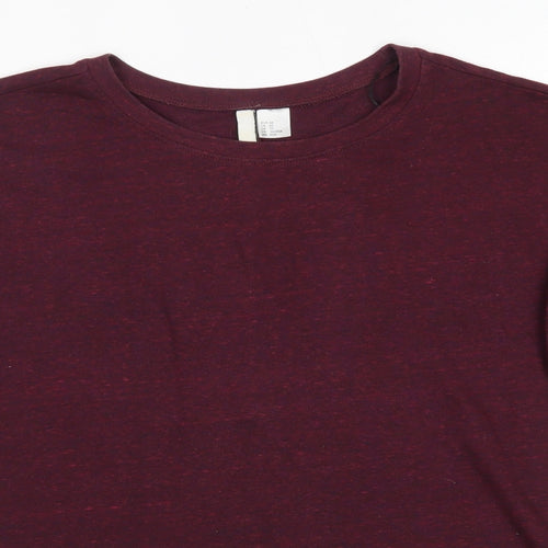 H&M Womens Purple  Polyester Basic Blouse Size XS Round Neck