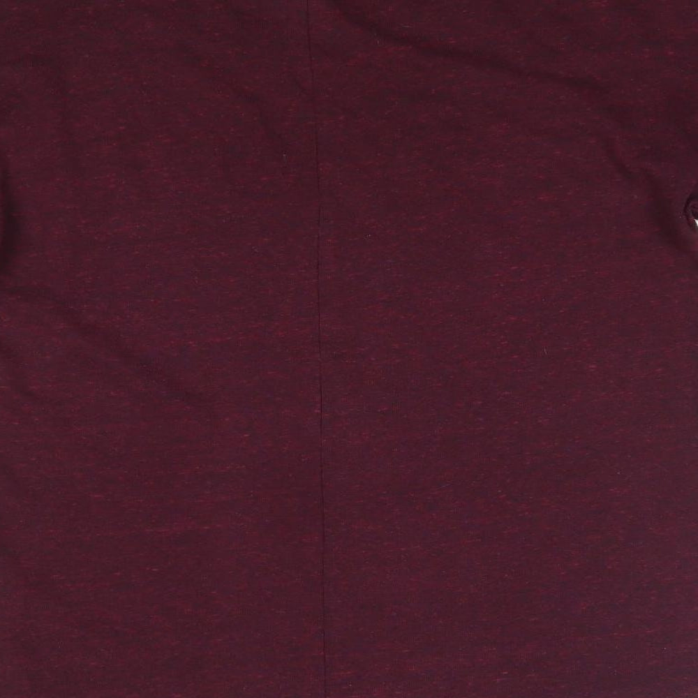H&M Womens Purple  Polyester Basic Blouse Size XS Round Neck