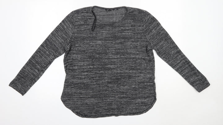 New Look Womens Grey Round Neck  Polyester Pullover Jumper Size 14