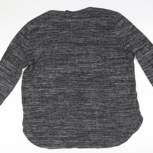New Look Womens Grey Round Neck  Polyester Pullover Jumper Size 14