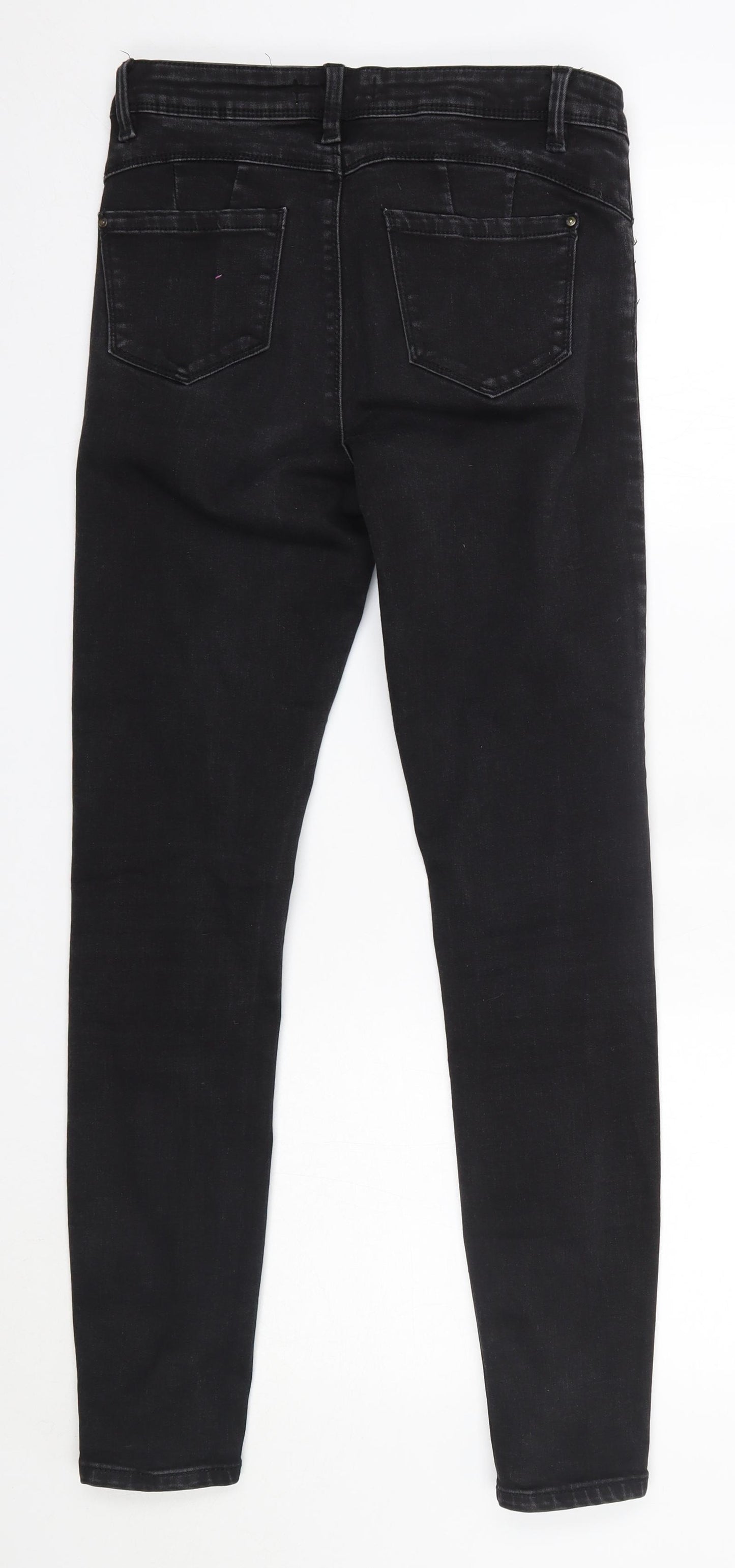 Primark Womens Black  Cotton Skinny Jeans Size 12 L28 in Regular