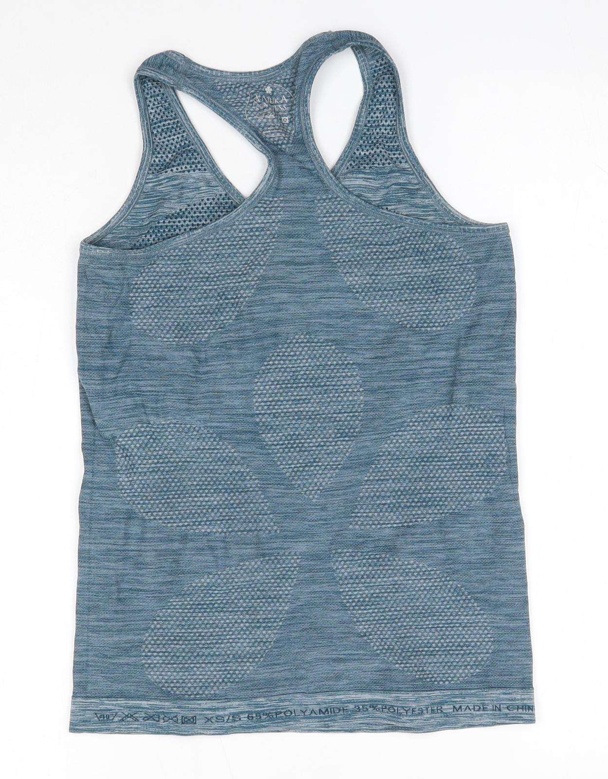 Manuka Seamless Womens Blue  Nylon Basic Tank Size XS Round Neck