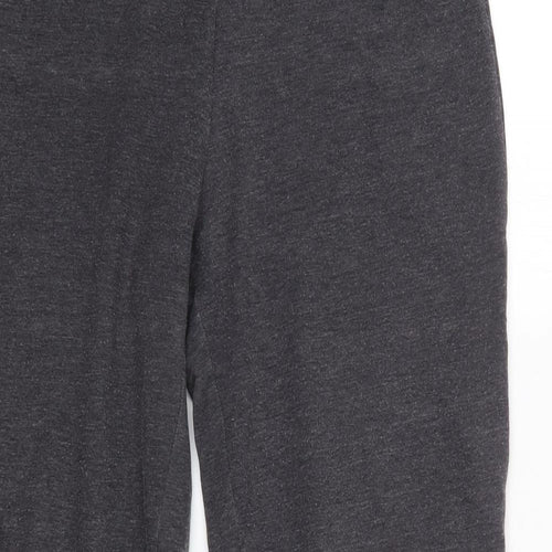 M&S Womens Grey  Cotton Dress Pants Trousers Size 10 L26 in Regular  - Short