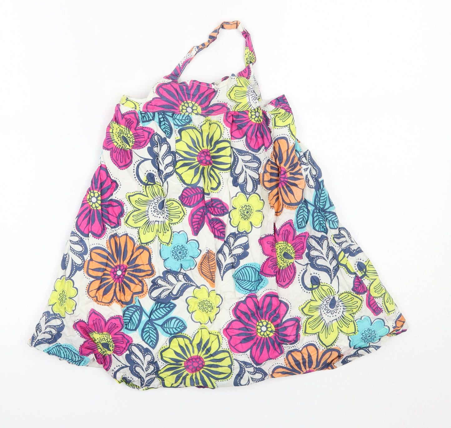 Gap Girls Multicoloured Floral 100% Cotton A-Line  Size 4 Years  Halter
