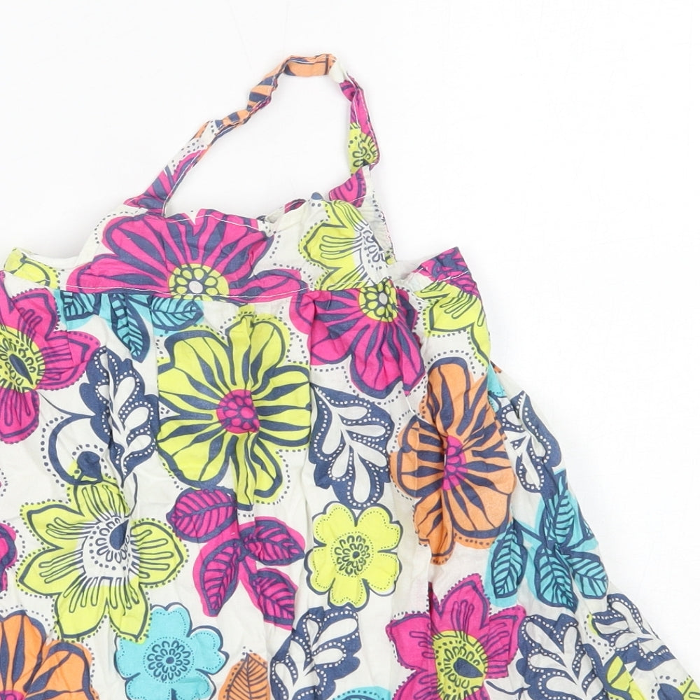 Gap Girls Multicoloured Floral 100% Cotton A-Line  Size 4 Years  Halter