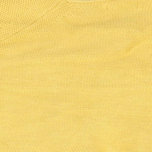 NEXT Girls Yellow Round Neck  100% Cotton Cardigan Jumper Size 2-3 Years