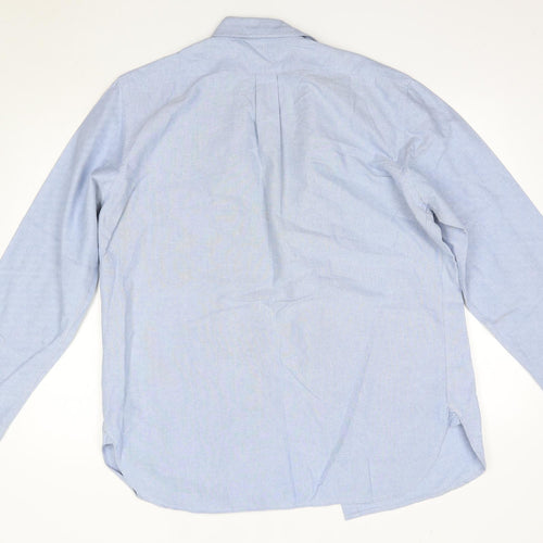 Jack Doyle Mens Blue  Cotton  Button-Up Size L Collared