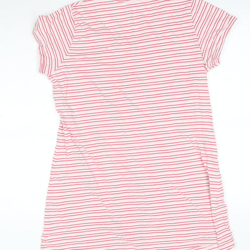 Matalan Womens Pink Striped 100% Cotton Top Pyjama Top Size M