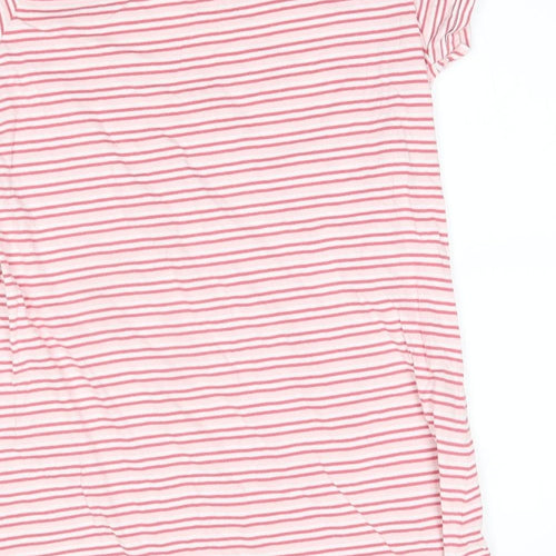 Matalan Womens Pink Striped 100% Cotton Top Pyjama Top Size M