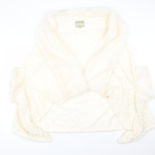 PARISIAN Womens Beige  Floral Polyester Cardigan Jumper Size M