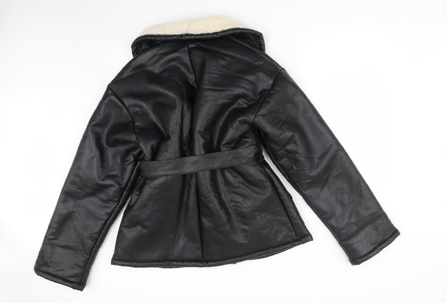 Boohoo Womens Black   Overcoat Coat Size 12