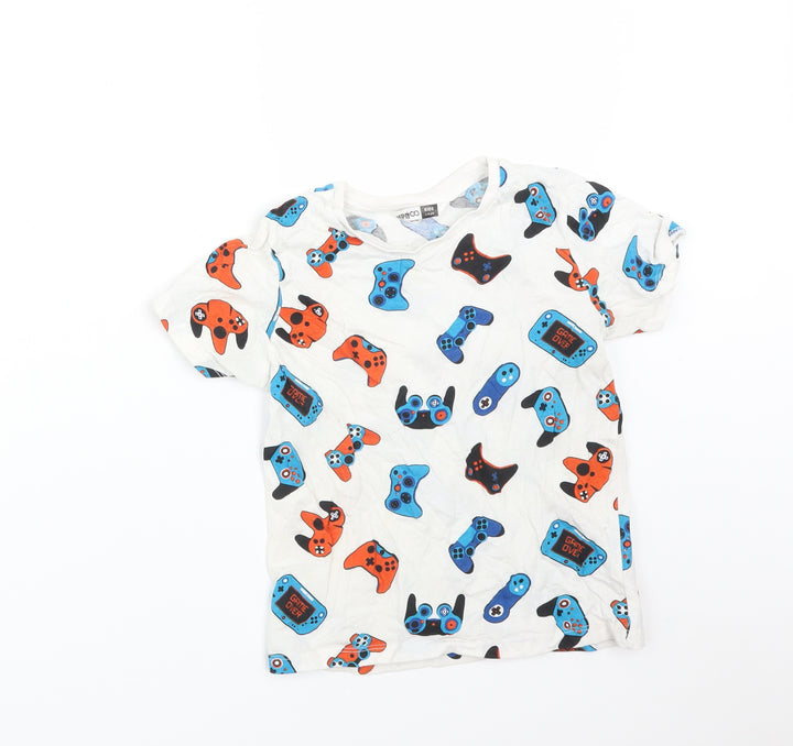 PRP&CO Boys Multicoloured Cotton Basic T-Shirt Size 5-6 Years Round Neck - CONTROLLER