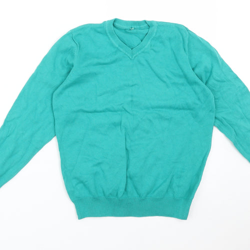 George Girls Green  Cotton Pullover Sweatshirt Size 8-9 Years