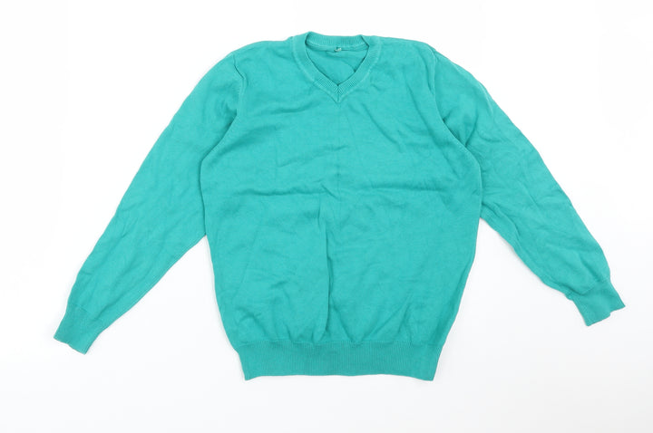 George Girls Green Cotton Pullover Sweatshirt Size 8-9 Years