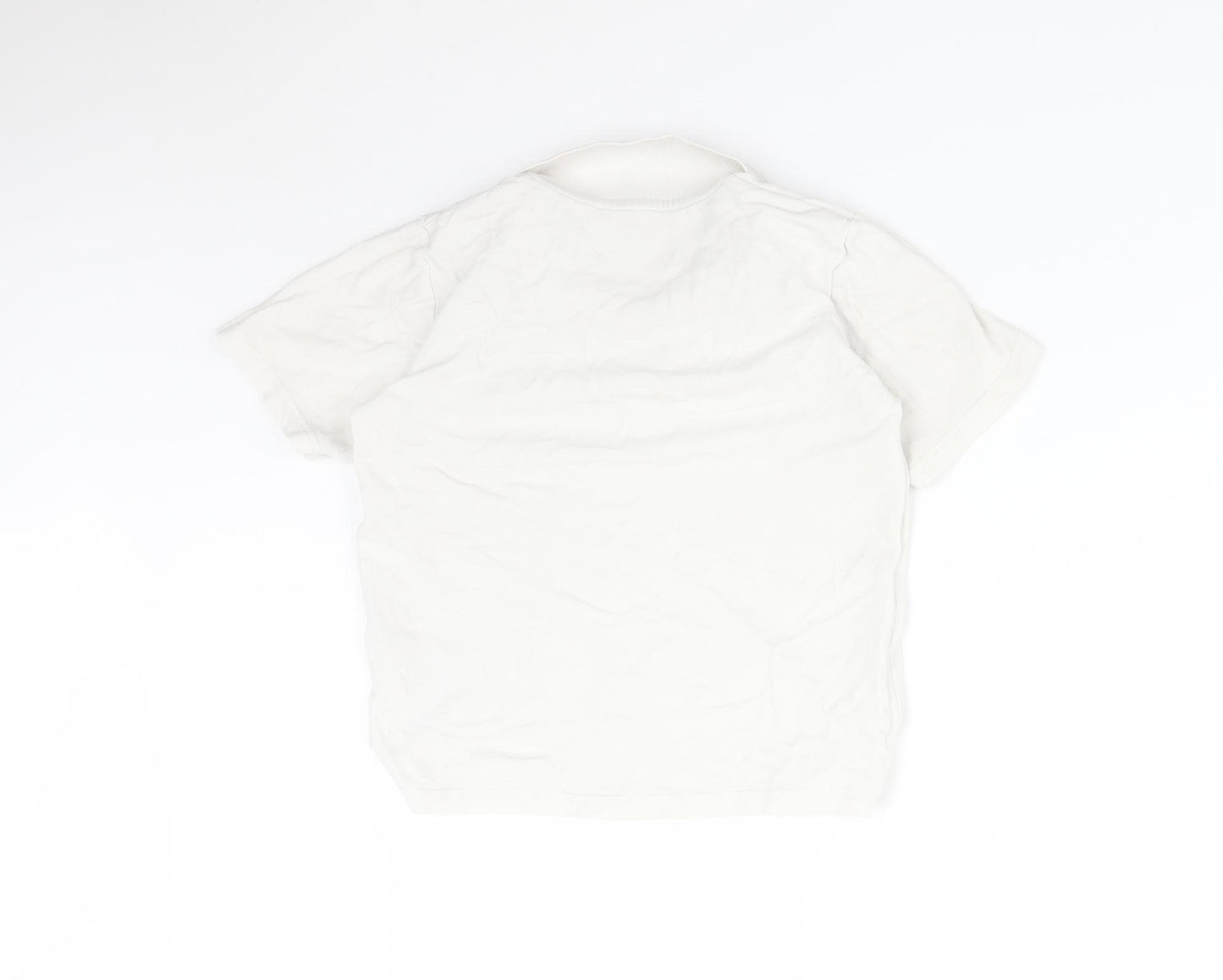 Matalan Girls White  Cotton Basic Polo Size 9 Years Collared