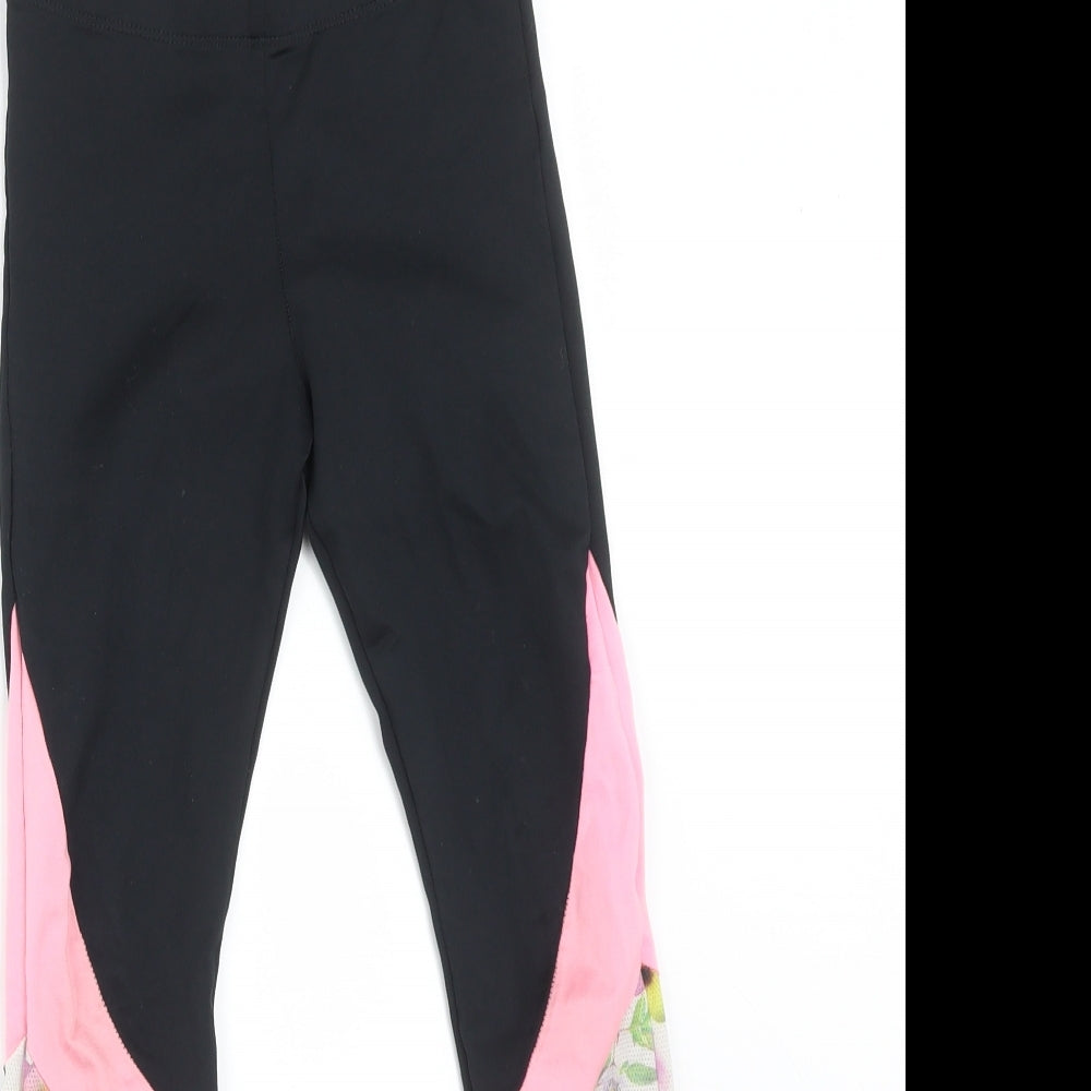 F&F Girls Multicoloured Floral Polyester  Trousers Size 8-9 Years  Regular