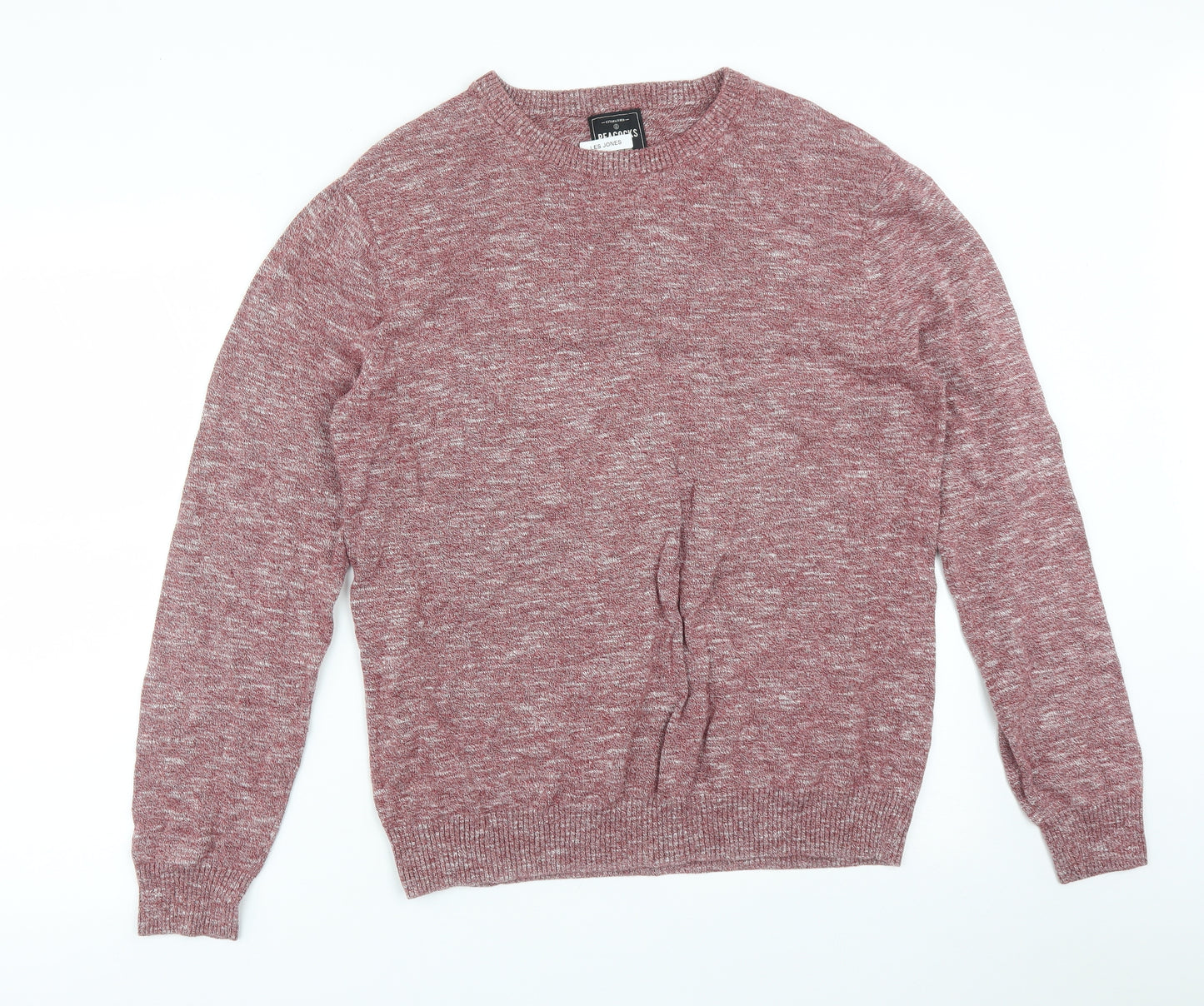 Peacocks Mens Red  Cotton Pullover Sweatshirt Size L
