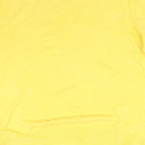 COLLECTION Mens Yellow  Acrylic  T-Shirt Size L V-Neck