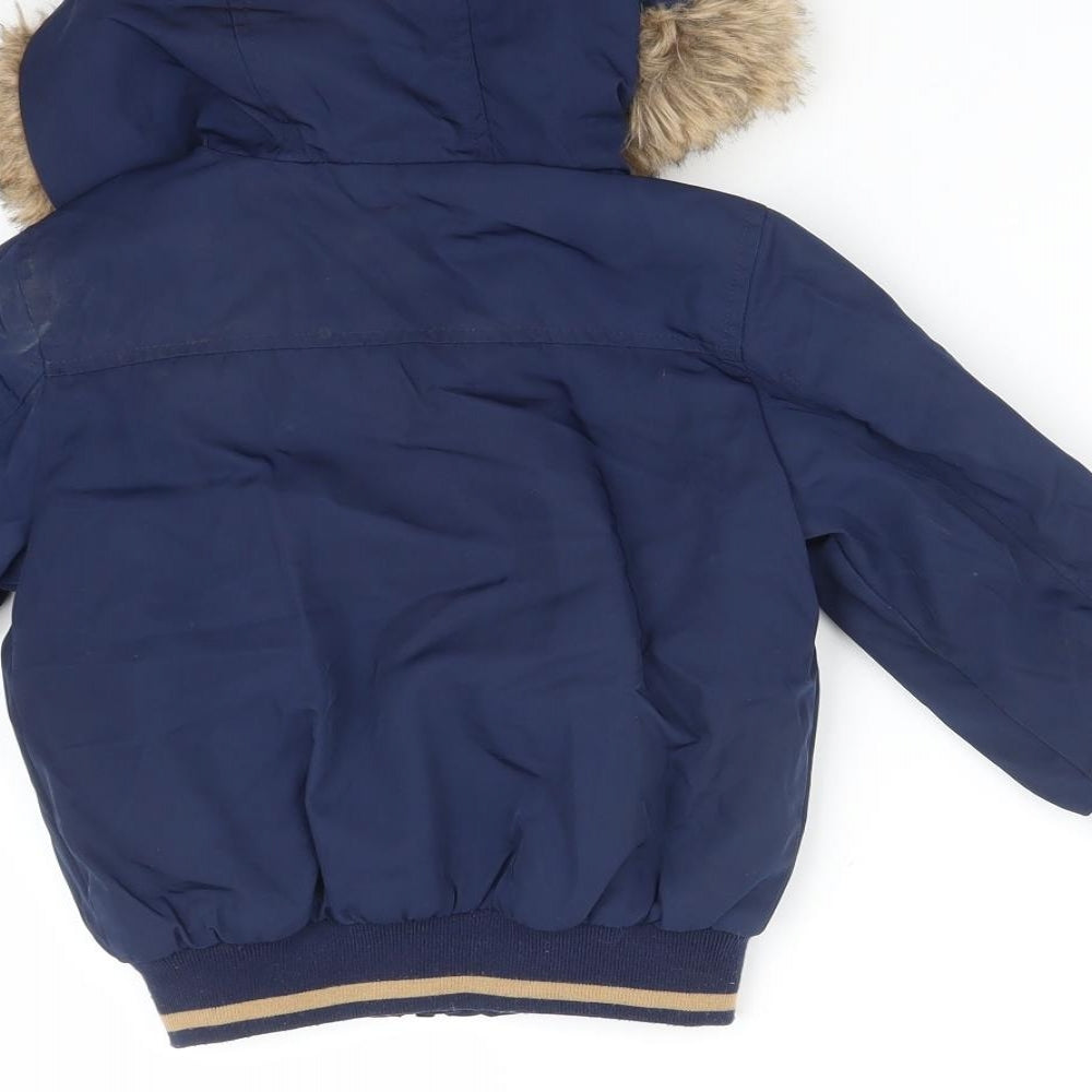 George Boys Blue   Overcoat Coat Size 18-24 Months