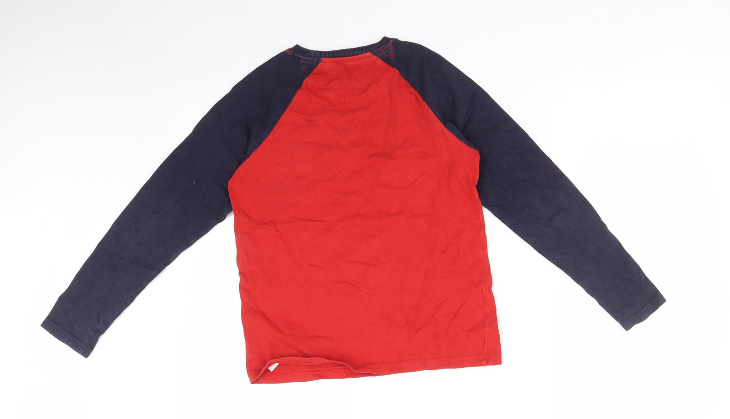 NEXT Boys Multicoloured Colourblock Cotton Basic T-Shirt Size 11 Years Crew Neck  - REINDEER