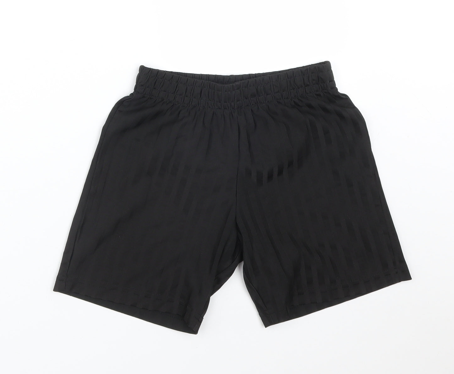 F&F Boys Black Striped Polyester Sweat Shorts Size 7-8 Years  Regular  - SCHOOL
