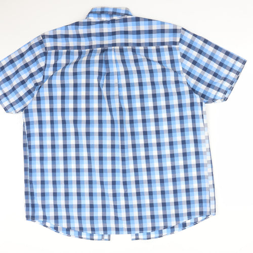 JACK VALLEY Mens Multicoloured Check Polyester  Button-Up Size XL Collared