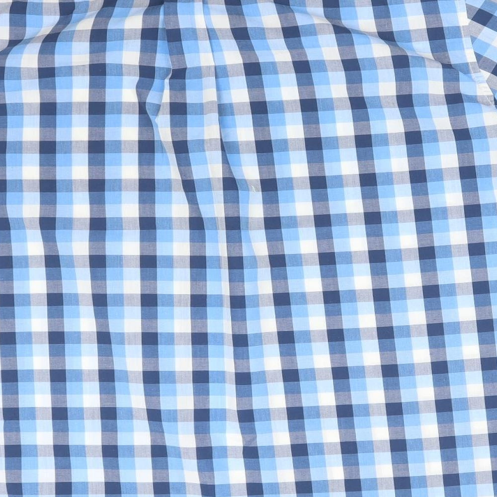 JACK VALLEY Mens Multicoloured Check Polyester  Button-Up Size XL Collared