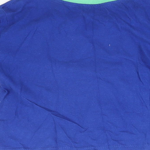 B&M Boys Blue  Cotton Basic T-Shirt Size 3-4 Years Crew Neck  - DINO DUDE
