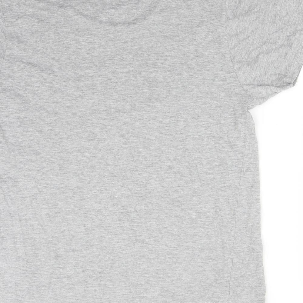 Brave Soul Mens Grey  Cotton  T-Shirt Size XL Crew Neck