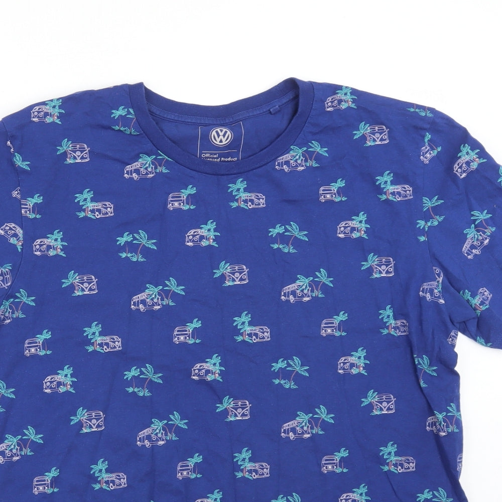 NEXT Mens Blue  Cotton  T-Shirt Size L Crew Neck  - VW CAMPERS