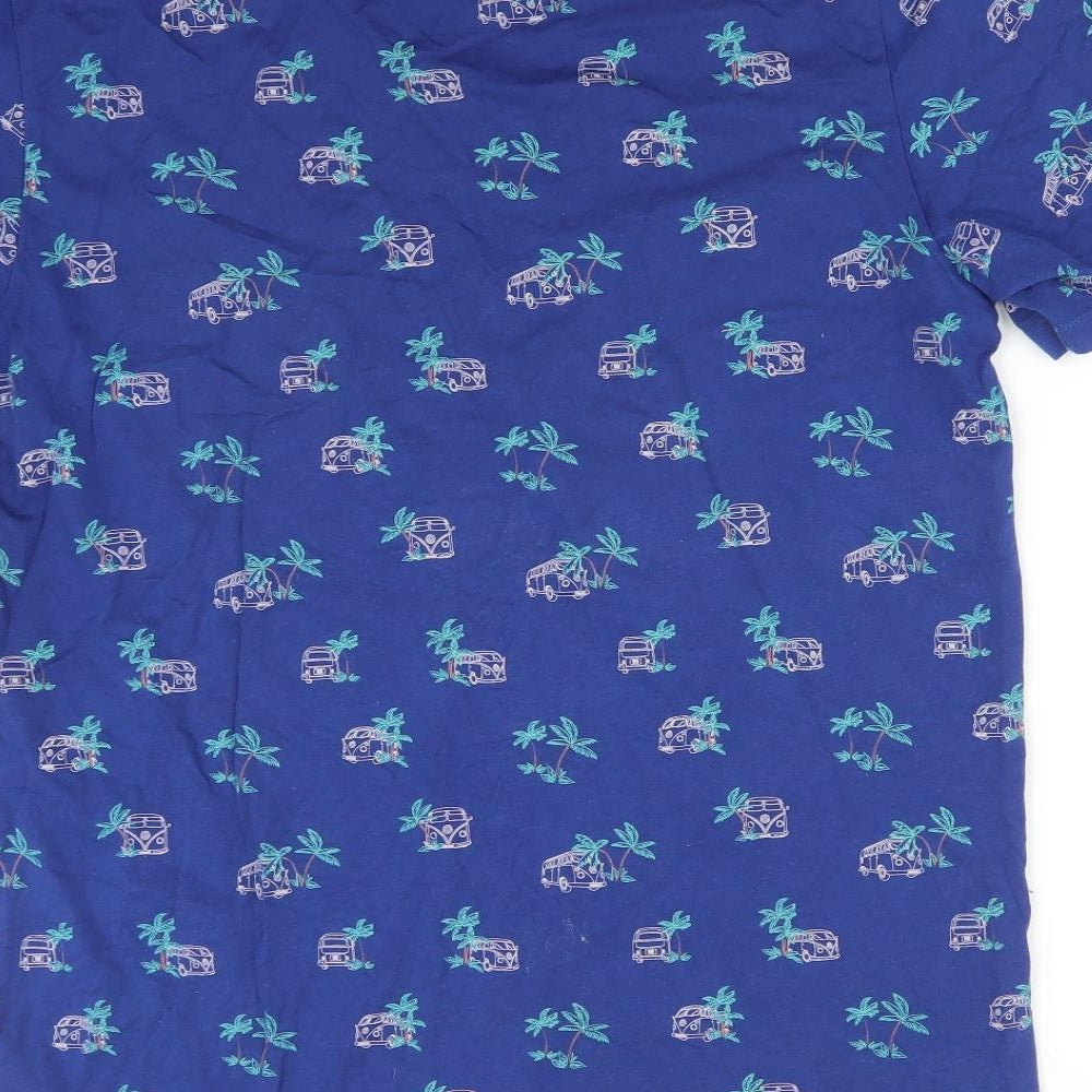 NEXT Mens Blue  Cotton  T-Shirt Size L Crew Neck  - VW CAMPERS