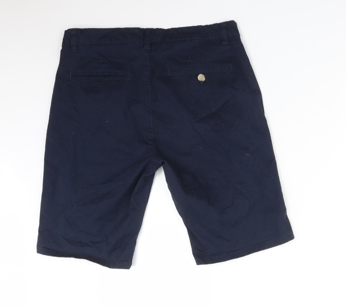 Peacocks Mens Blue  Cotton Chino Shorts Size 34 L10 in Regular