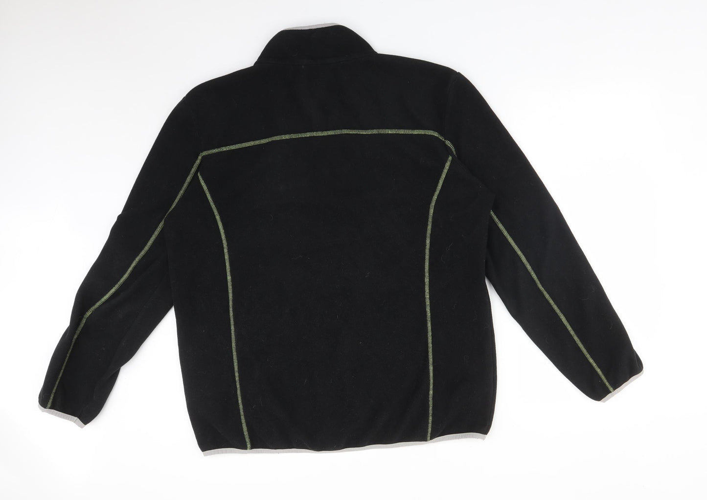 Crane Mens Black High Neck Fair Isle  Pullover Jumper Size L