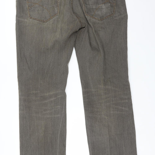 RJR JOHN ROCHA Mens Brown  Cotton Straight Jeans Size 36 L34 in Regular