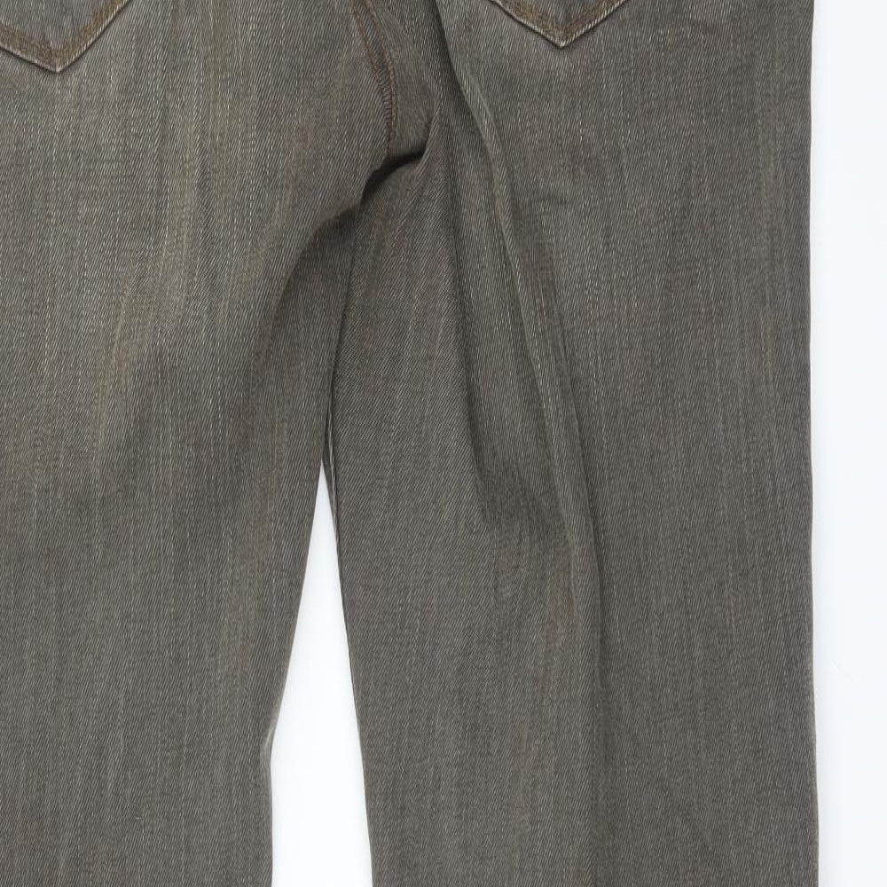 RJR JOHN ROCHA Mens Brown  Cotton Straight Jeans Size 36 L34 in Regular