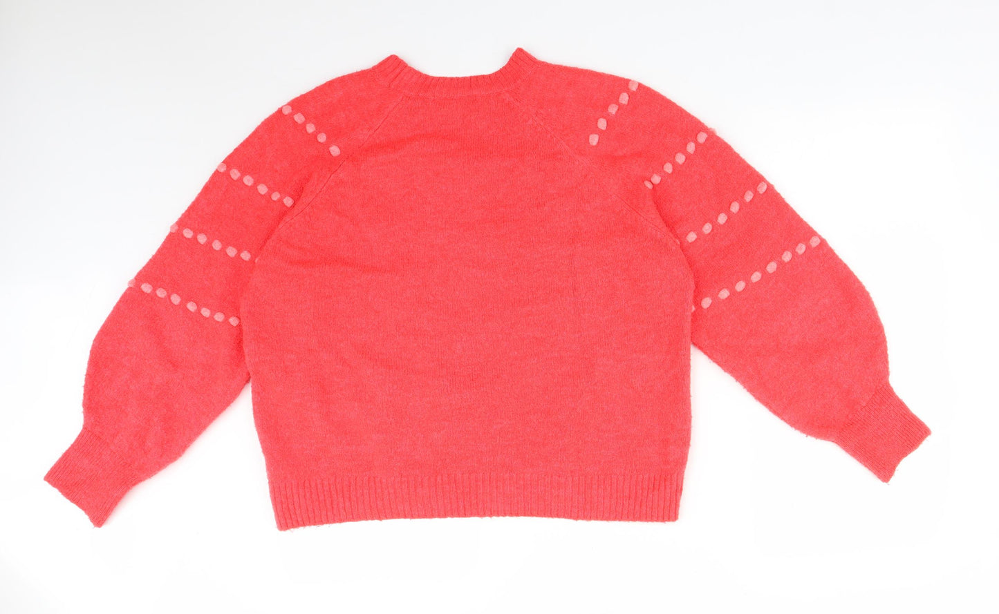NEXT Womens Pink Striped Acrylic Pullover Sweatshirt Size 14