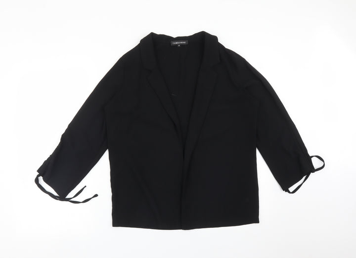 CAMEO ROSE Womens Black  Polyester Jacket Blazer Size 12