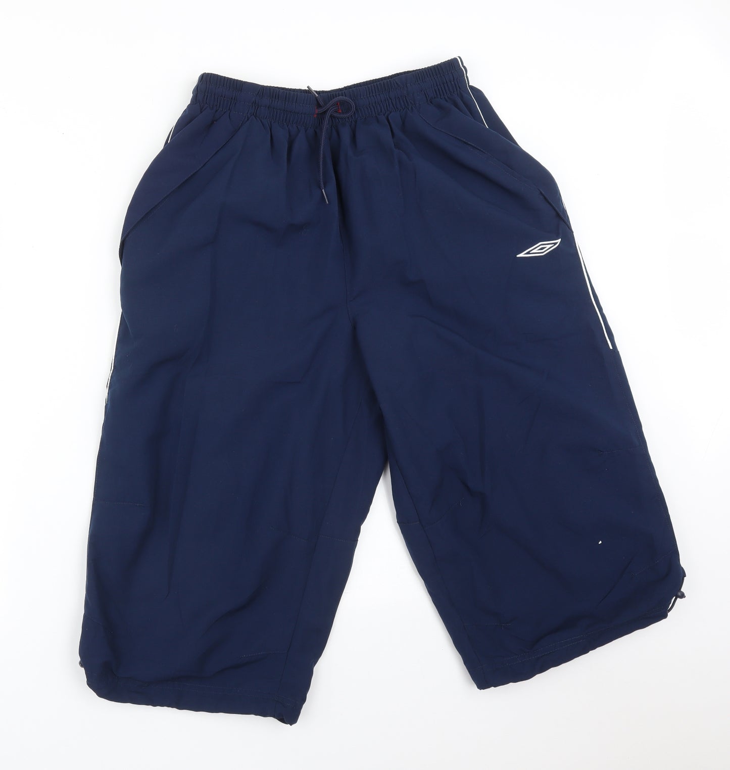 Umbro Mens Blue  Polyester Sweat Shorts Size M L16 in Regular