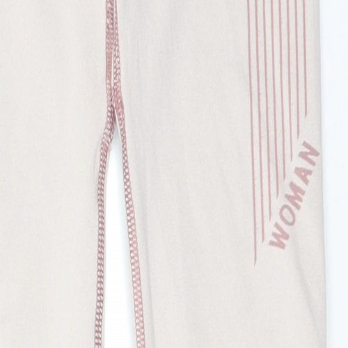 Boohoo Womens Pink Striped Polyester  Leggings Size M L29 in
