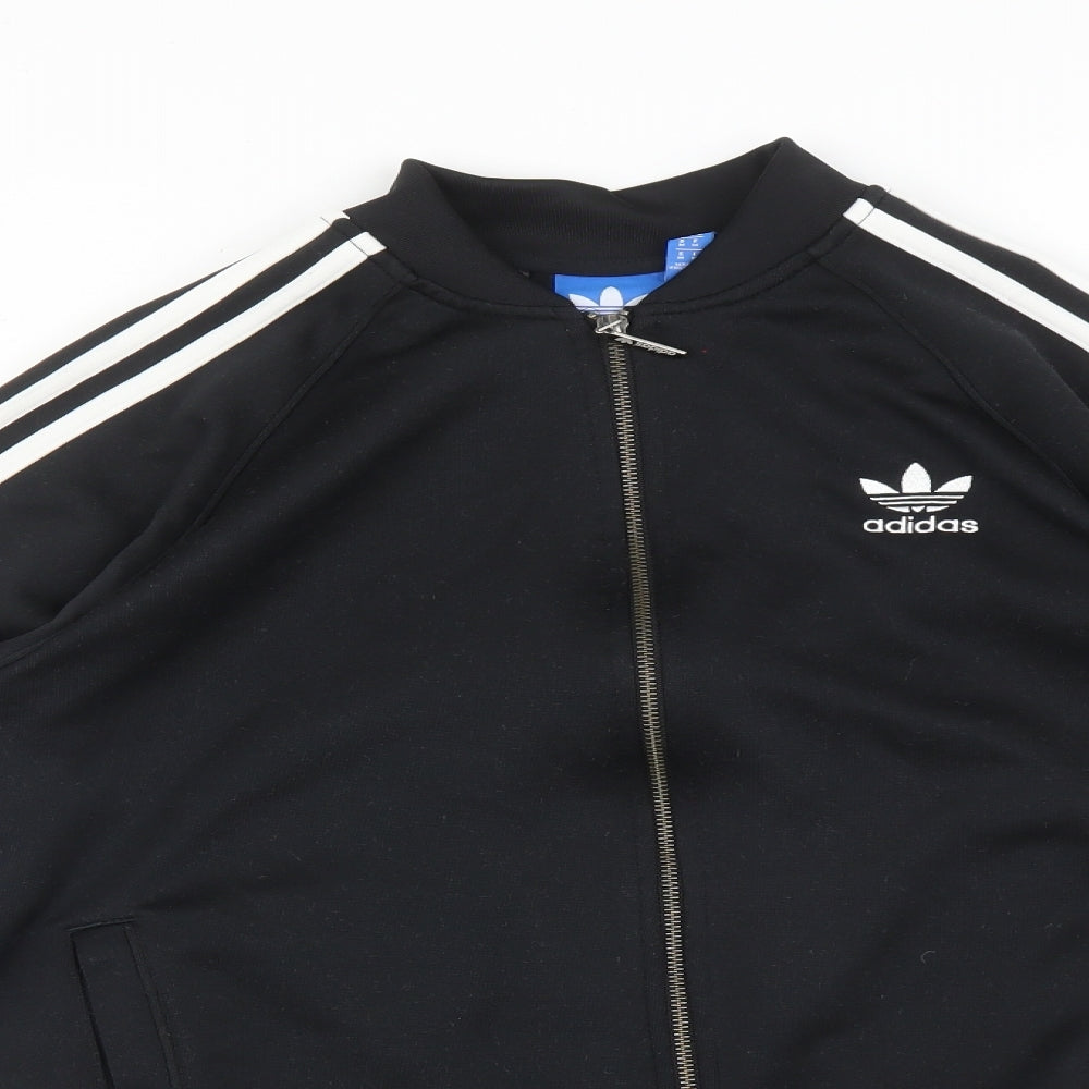 adidas Mens Black Striped  Jacket  Size M
