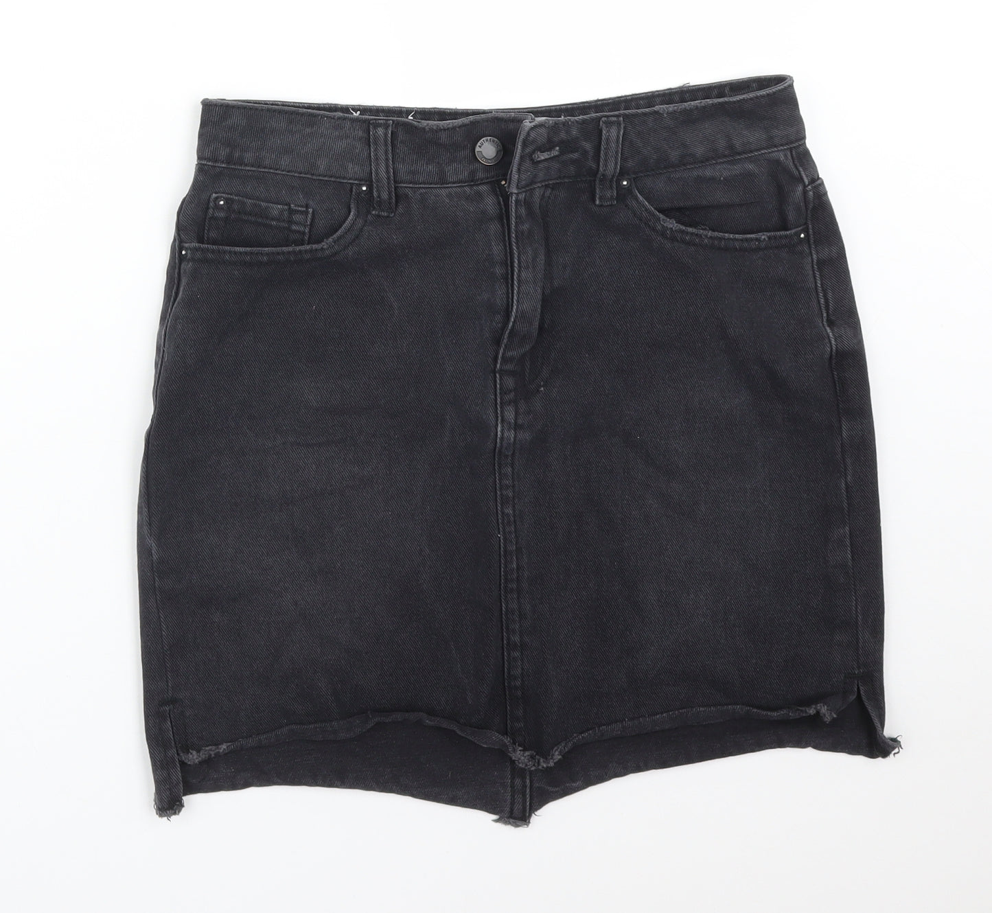 New Look Womens Black  Cotton Straight & Pencil Skirt Size 8