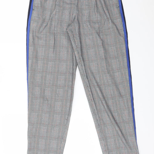 Topshop Womens Multicoloured Check Polyester Dress Pants Trousers Size 6 L28 in Regular