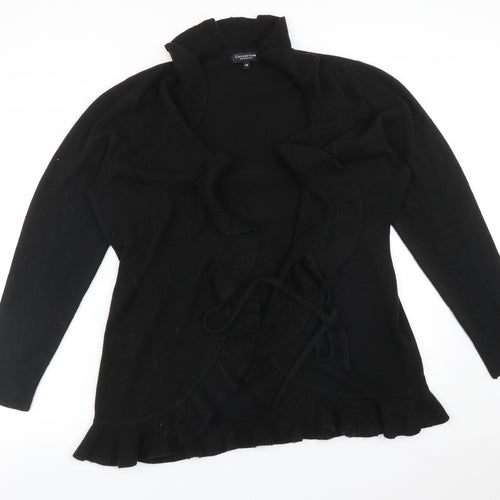 Debenhams Womens Black   Acrylic Cardigan Jumper Size 18